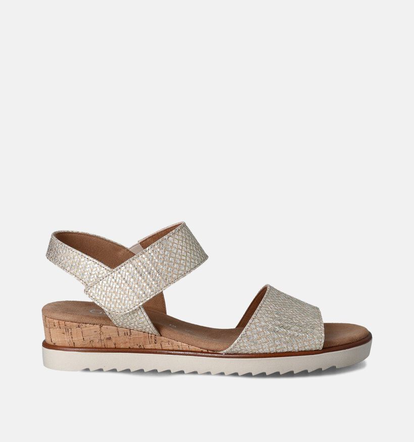 Gabor Beige Sandalen met sleehak voor dames (355064)