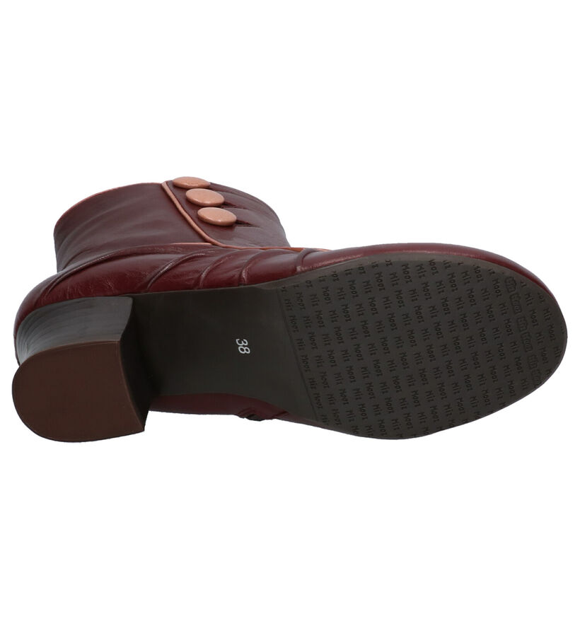 Miz Mooz Falcon Bottillons en Bordeaux en cuir (262689)