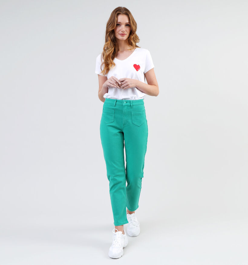 comma casual identity Groene Chino Broek voor dames (345058)