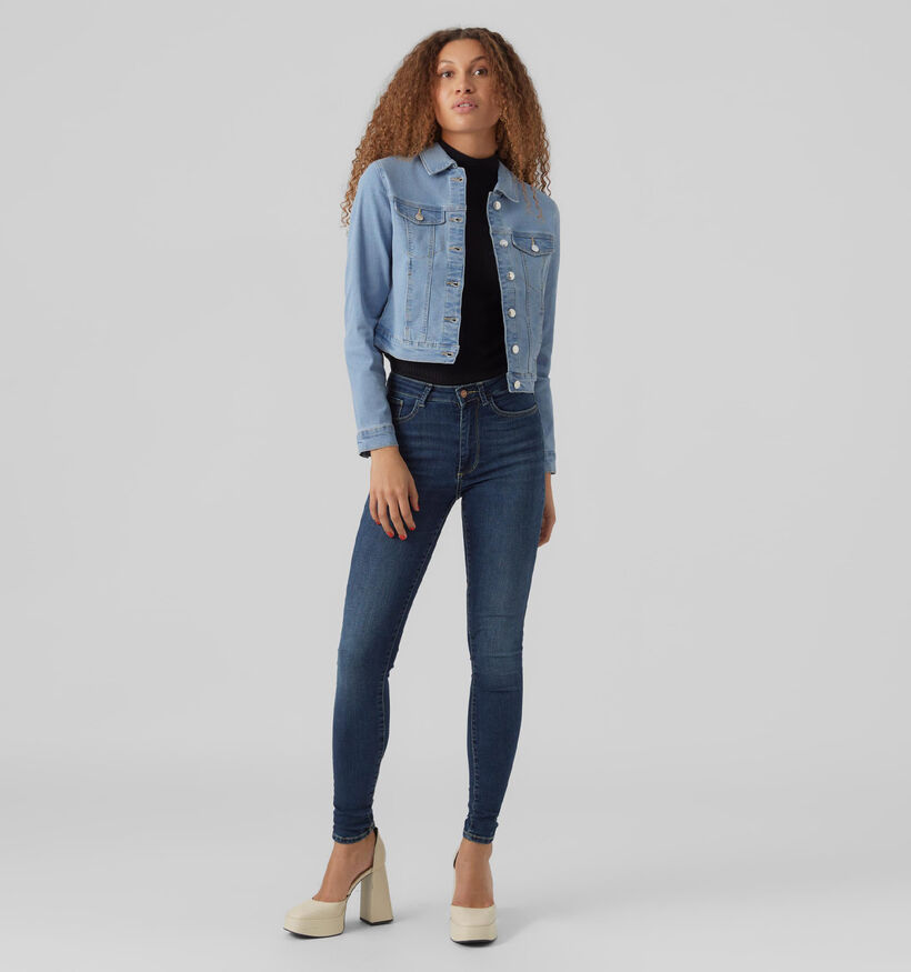 Vero Moda Luna Veste en jeans en Bleu (323870)