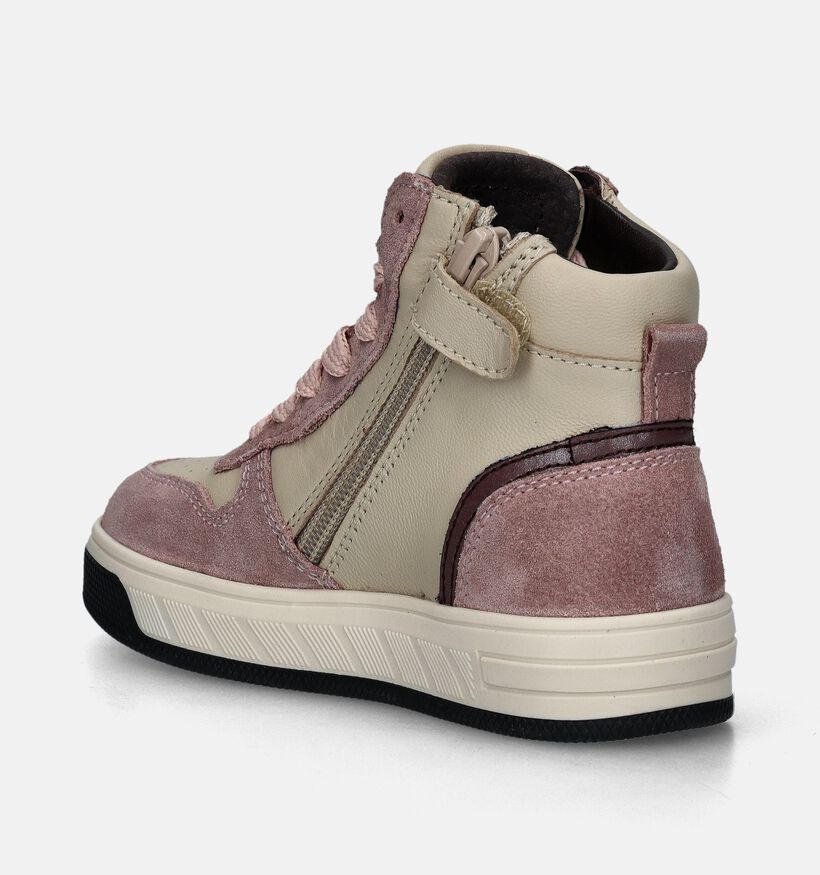 Milo & Mila Roze Hoge sneakers voor meisjes (348107) - geschikt voor steunzolen