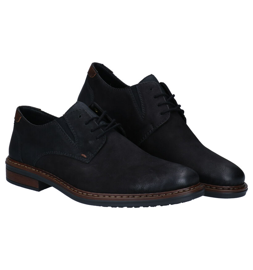 Rieker Chaussures à lacets en Noir en cuir (298476)