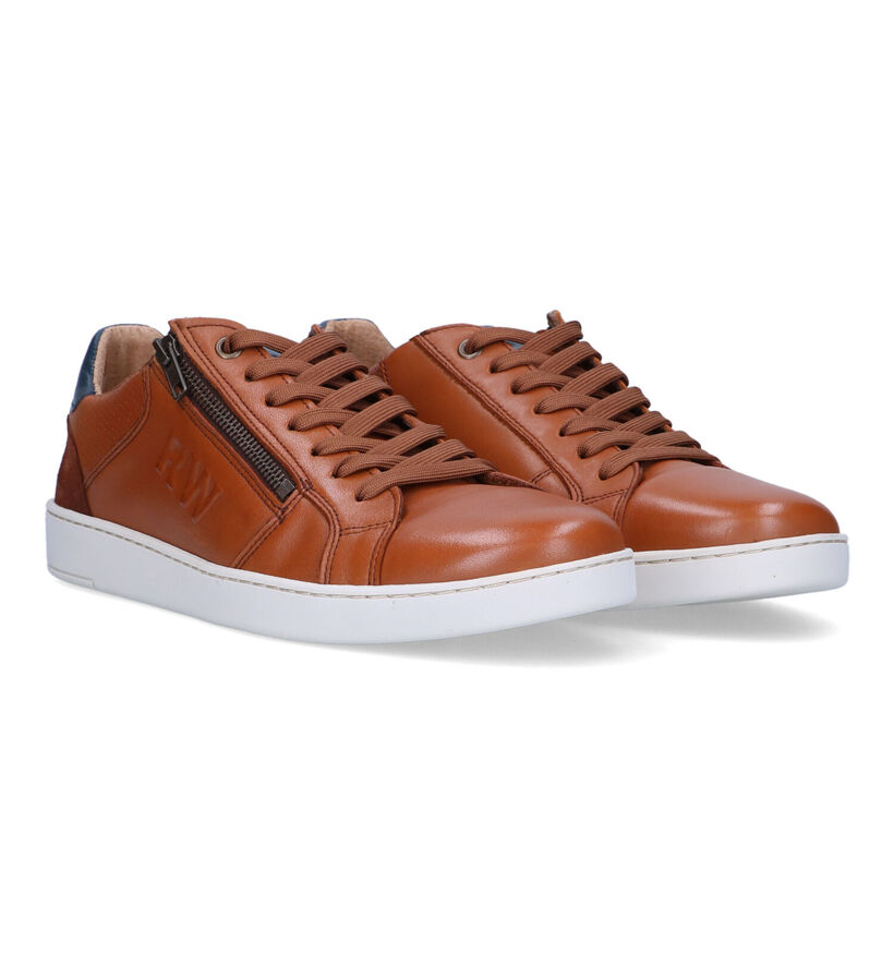 River Woods Lex Chaussures à lacets en Cognac pour hommes (323068) - pour semelles orthopédiques