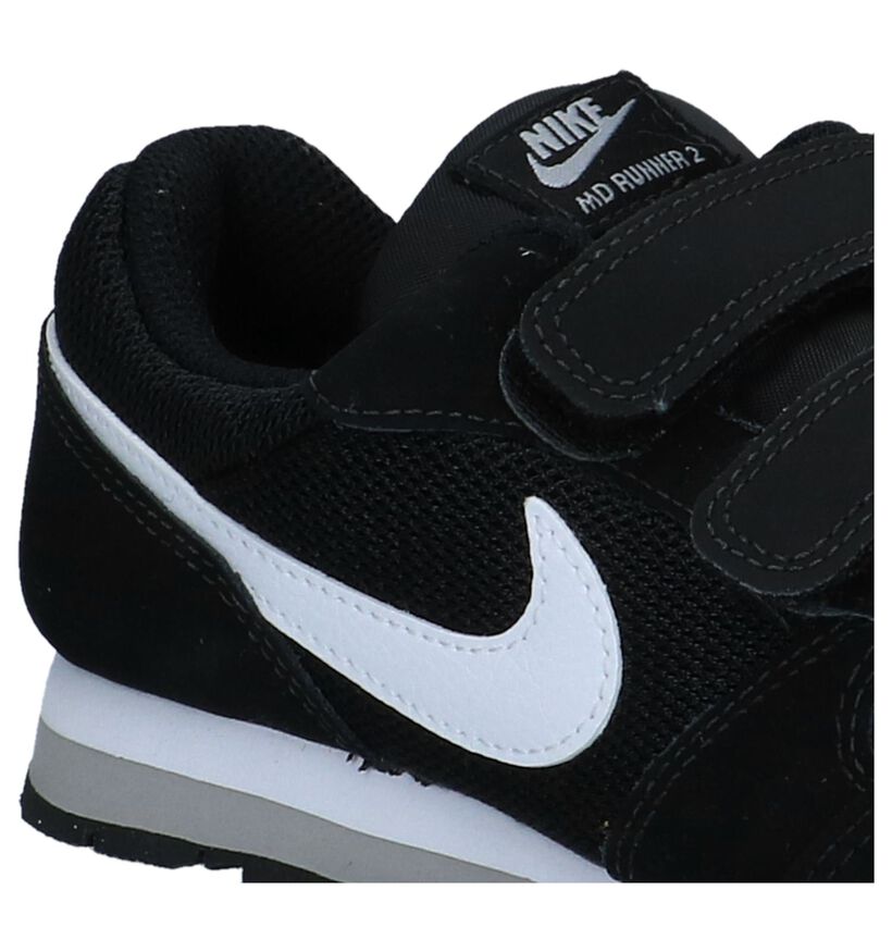 Zwarte Nike MD Runner Sneakers met Velcro's in kunstleer (234331)