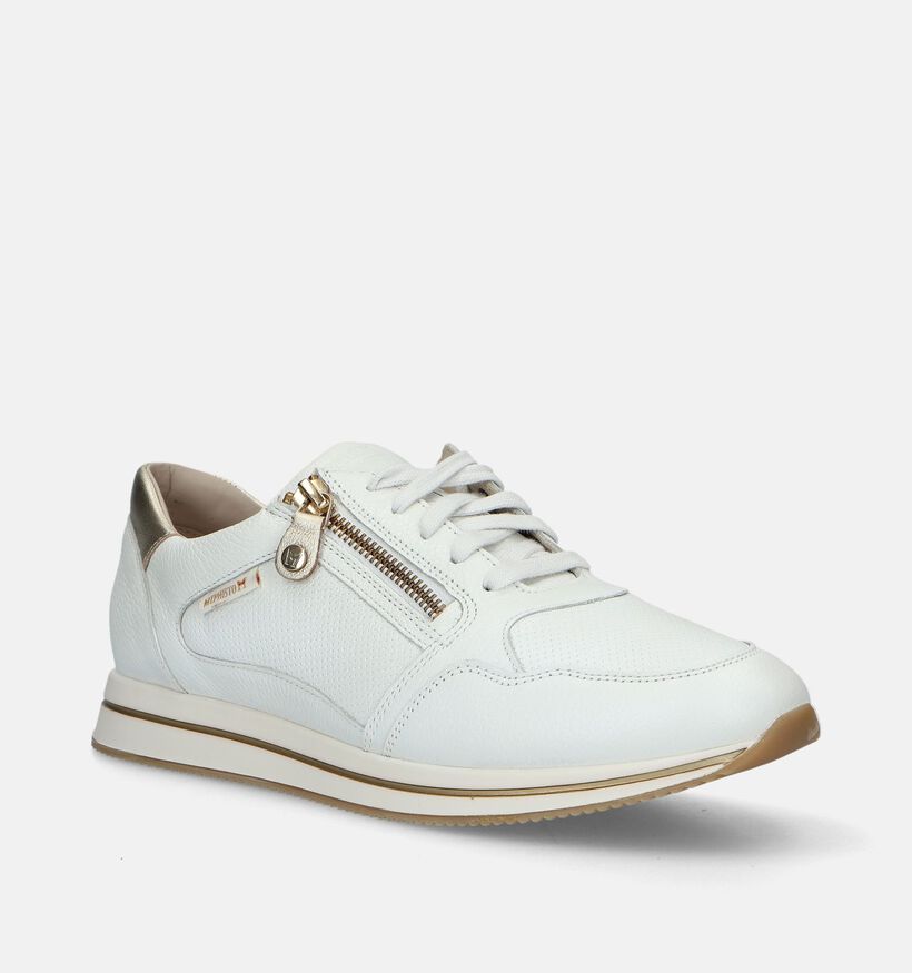 Mephisto Leenie Witte Sneakers voor dames (338994) - geschikt voor steunzolen