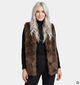 Laurent David Zaragoza Bruine Bodywarmer Faux-Fur voor dames (382016)