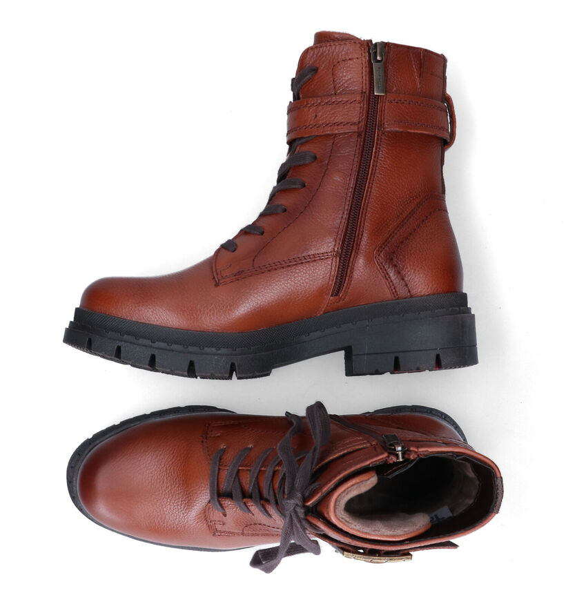 Tamaris Comfort Boots à lacets en Cognac en cuir (317977)