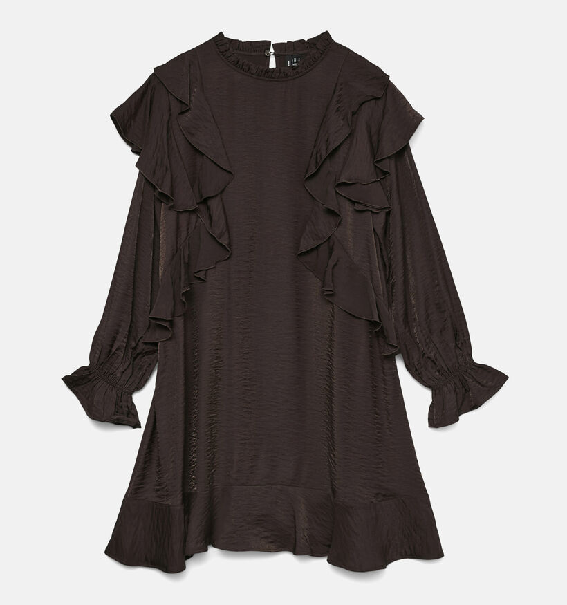 Vero Moda Lizzi Flounce Bruine Jurk voor dames (365676)