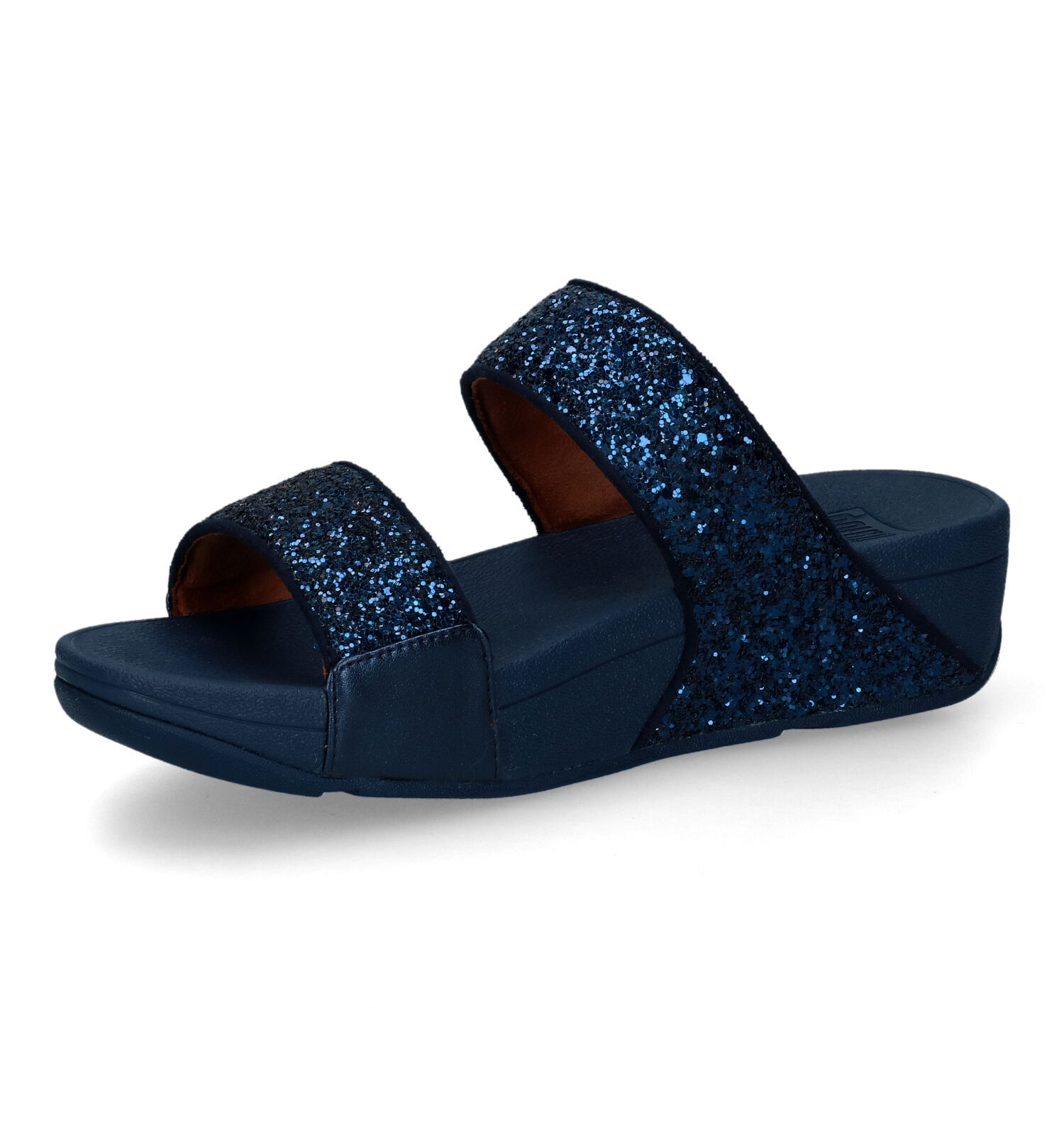 FitFlop Lulu Slide Glitter Blauwe Slippers | TORFS.BE | Gratis verzend en  retour
