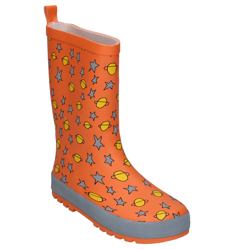 Flashion Designer Bottes de pluie en Orange pour filles (284338) - pour semelles orthopédiques