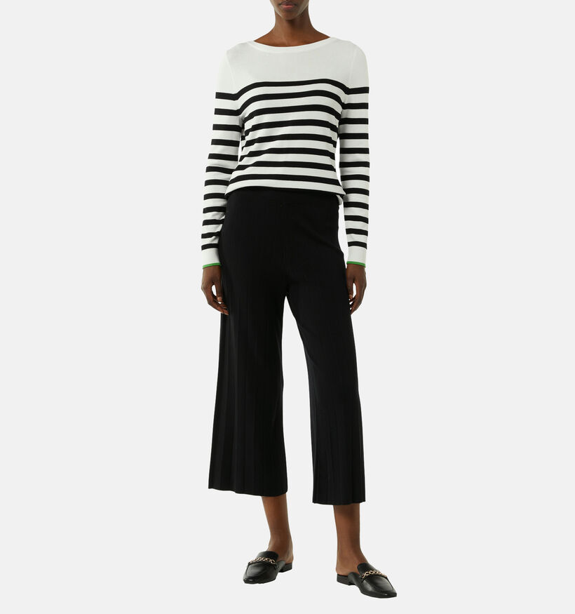comma Zwarte Wijde broek voor dames (345676)