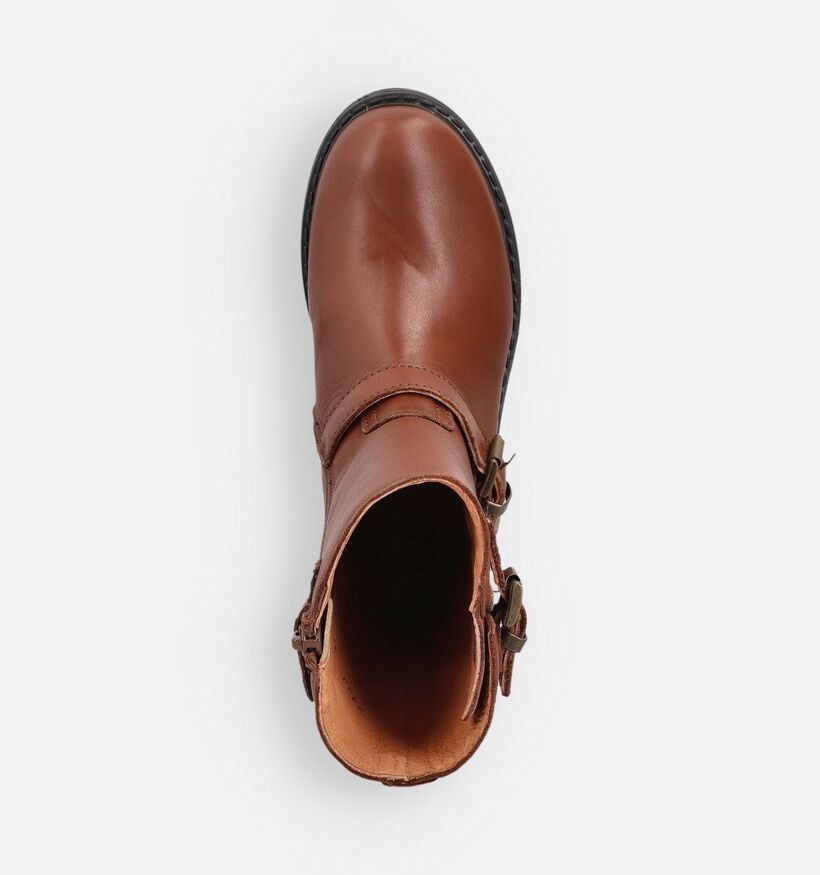 FR by Romagnoli Bottes hautes en Cognac pour filles (362349) - pour semelles orthopédiques