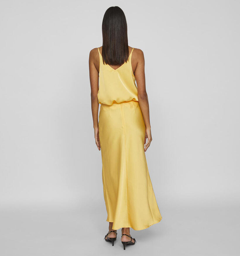 Vila Ravenna Jupe en satin en Jaune pour femmes (337639)