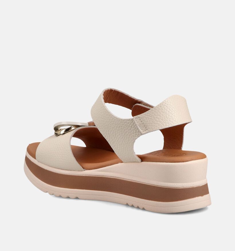 Oh My Sandals Sandales compens&eacute;es en &Eacute;cru pour femmes (373341)