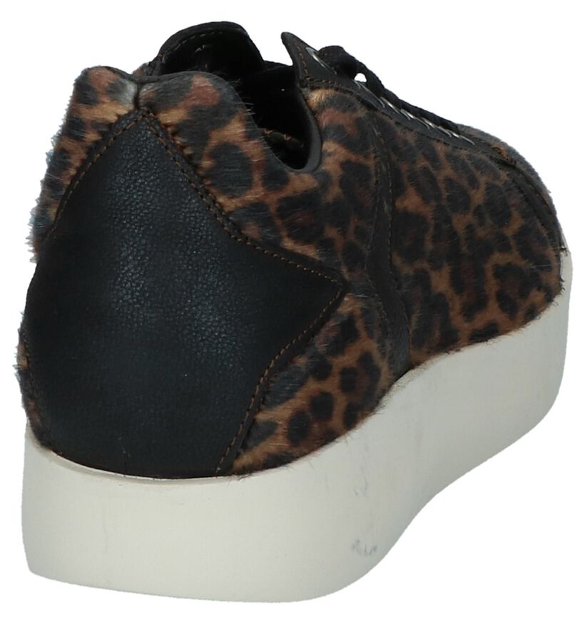 Bruine Sneakers Pantofola d'Oro Lecce Leopard Donne Low in leer (227336)
