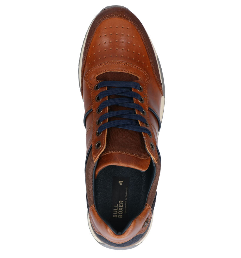 Bullboxer Cognac Veterschoenen voor heren (305083) - geschikt voor steunzolen