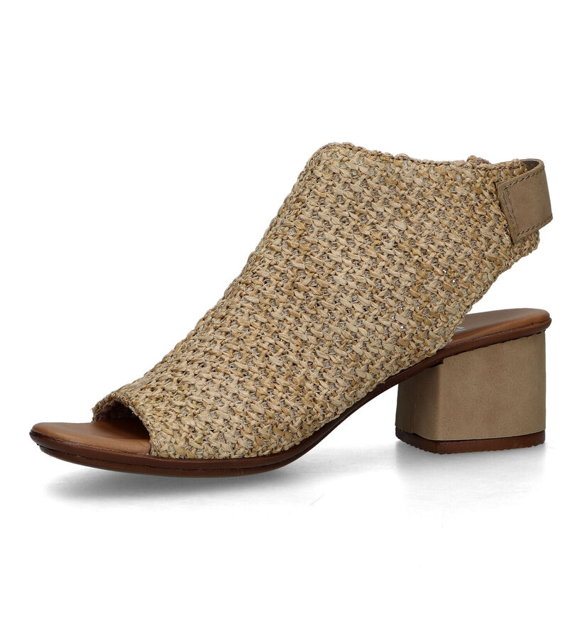 Rieker Beige Sandalen met Blokhak voor dames (354955)