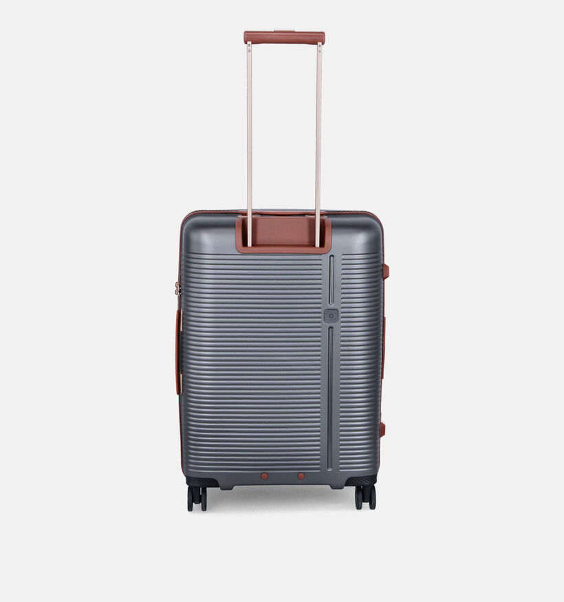 Origin Donkergrijze/Cognac Reiskoffer Medium voor heren, dames (376176)