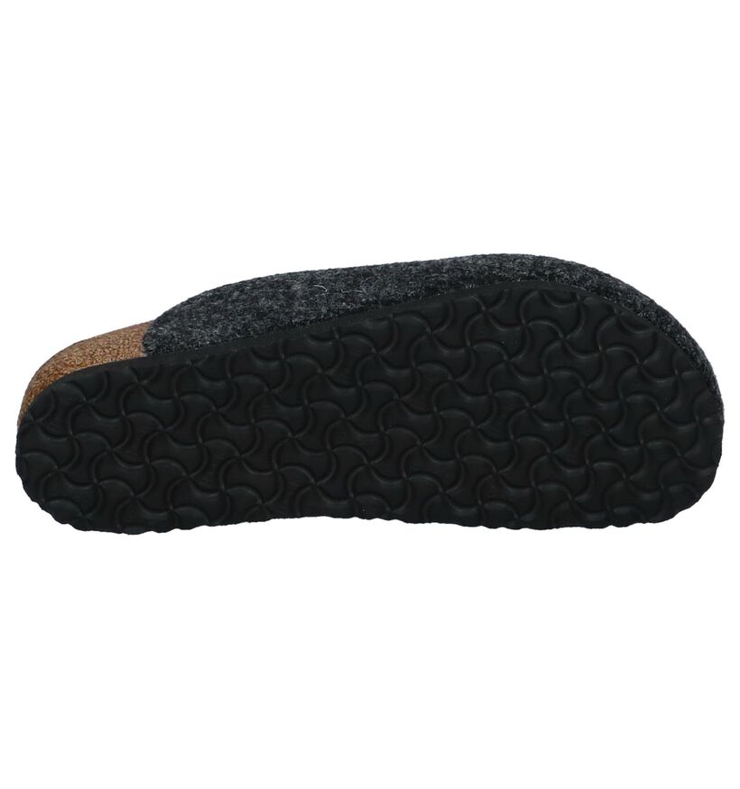 Donker Grijze Birkenstock Amsterdam Pantoffels in stof (231580)