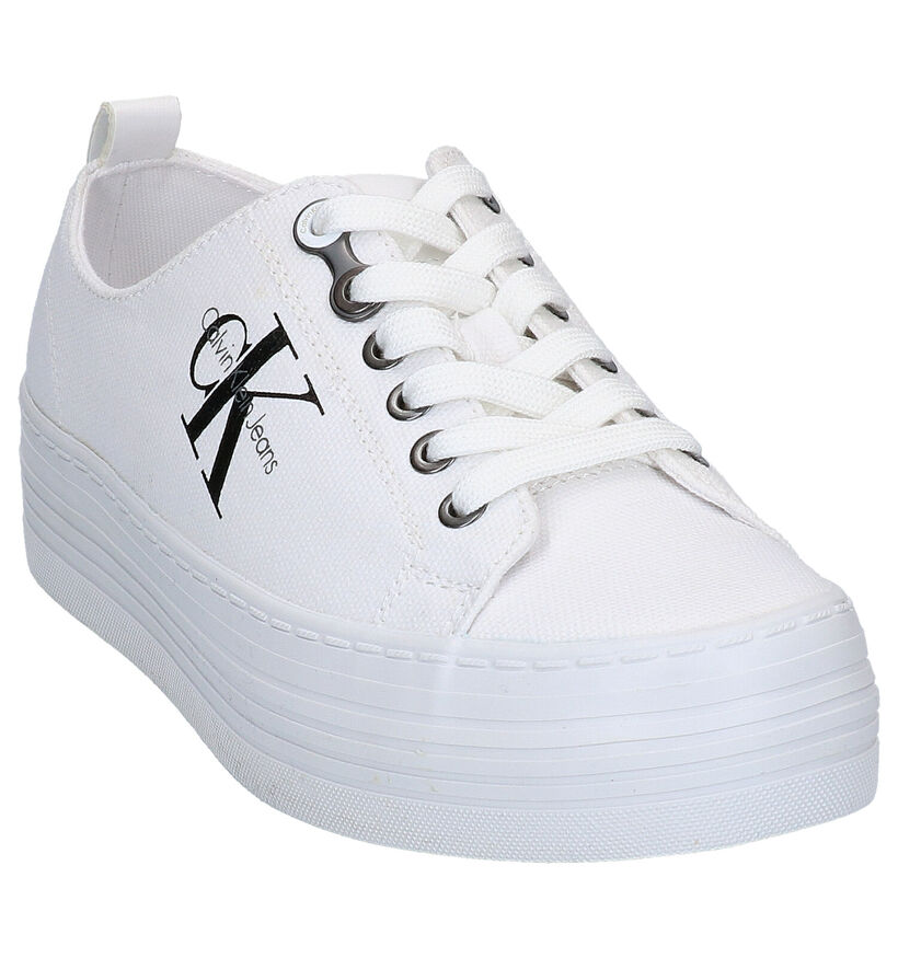 Calvin Klein Zolah Witte Sneakers in stof (269191)