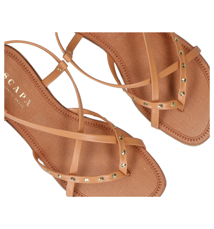 Scapa Cognac Sandalen in kunstleer (288763)