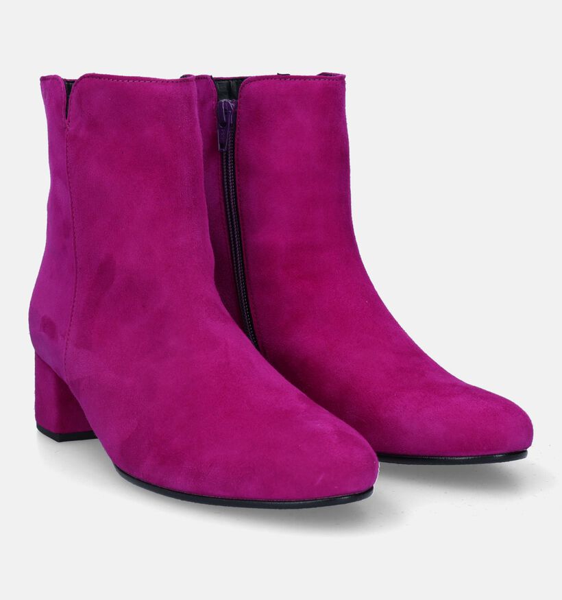 Gabor Best Fitting Bottines avec talon en Fuchsia pour femmes (331237) - pour semelles orthopédiques