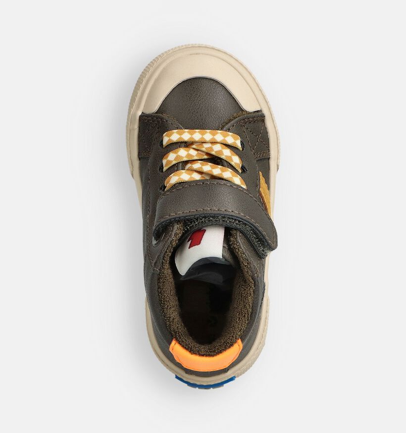 Victoria Tribu Tira Chaussures hautes en Vert kaki pour filles, garçons (363401) - pour semelles orthopédiques