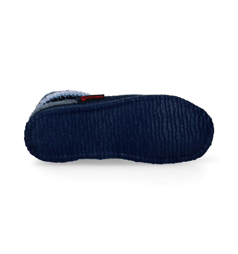 Giesswein Kiel Blauwe Hoge pantoffels voor dames (333561)