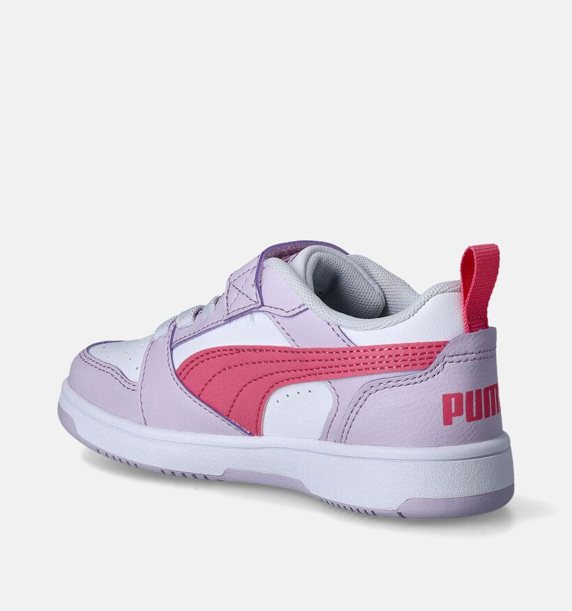 Puma Rebound V6 lo AC Baskets en Rose pour filles (350375) - pour semelles orthopédiques