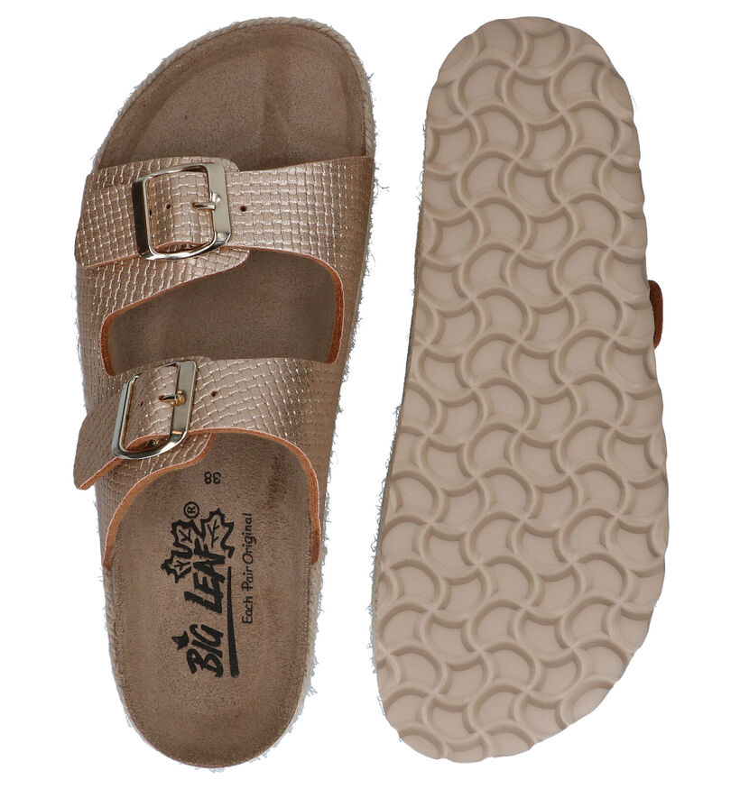 Big Leaf Espadrilles en Or en textile (292601)