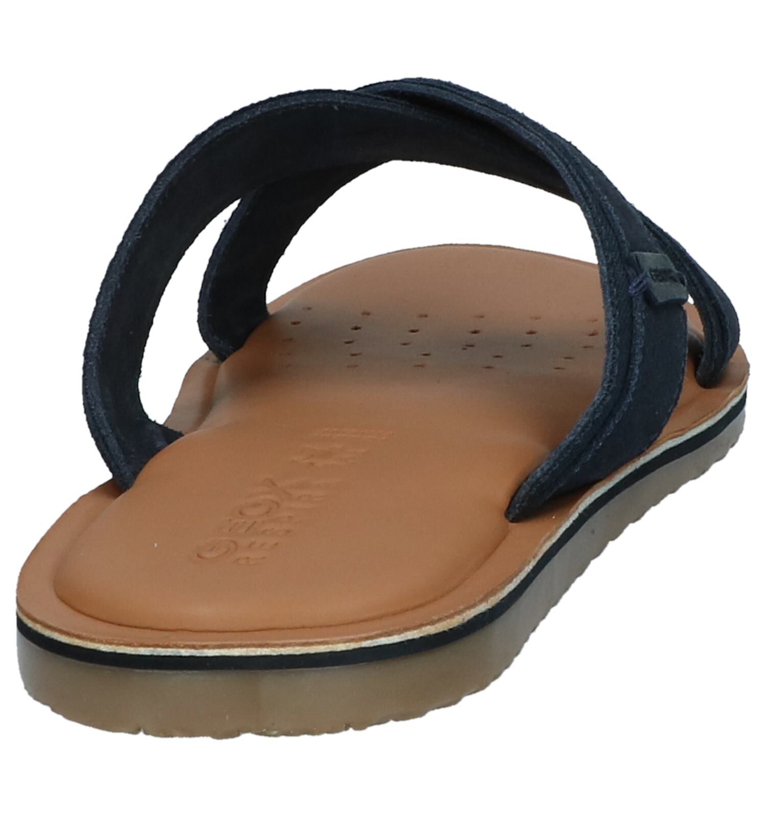 Donkerblauwe slippers online