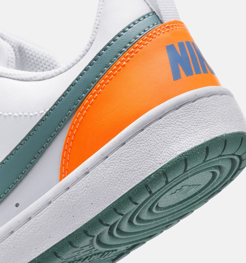 Nike Court Borough Low Witte/Colorblock Sneakers voor jongens (373423) - geschikt voor steunzolen