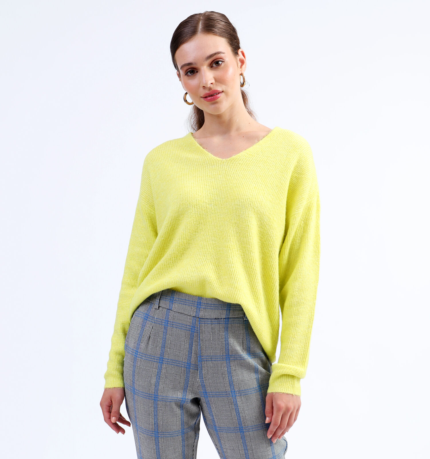 Vero Moda Crew Gele Trui met v hals Dames Truien Online op TORFS.BE