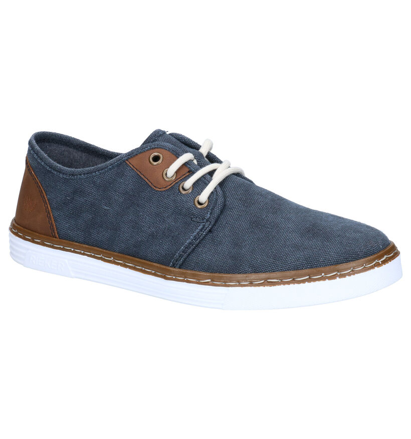 Rieker Chaussures basses en Bleu foncé en textile (273590)