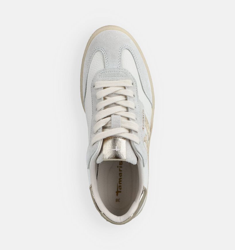 Tamaris Ecru Veterschoenen voor dames (367642) - geschikt voor steunzolen