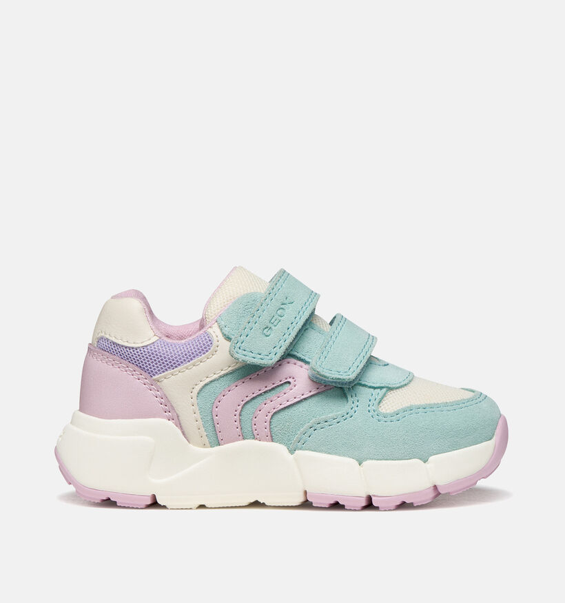 Geox Flexyper Baskets en Vert/Pastel pour filles (368439) - pour semelles orthop&eacute;diques