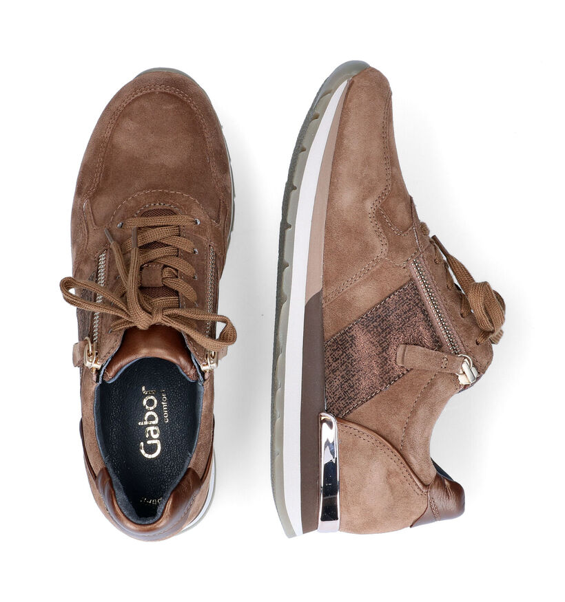 Gabor OptiFit Chaussures à lacets en Brun pour femmes (297237) - pour semelles orthopédiques