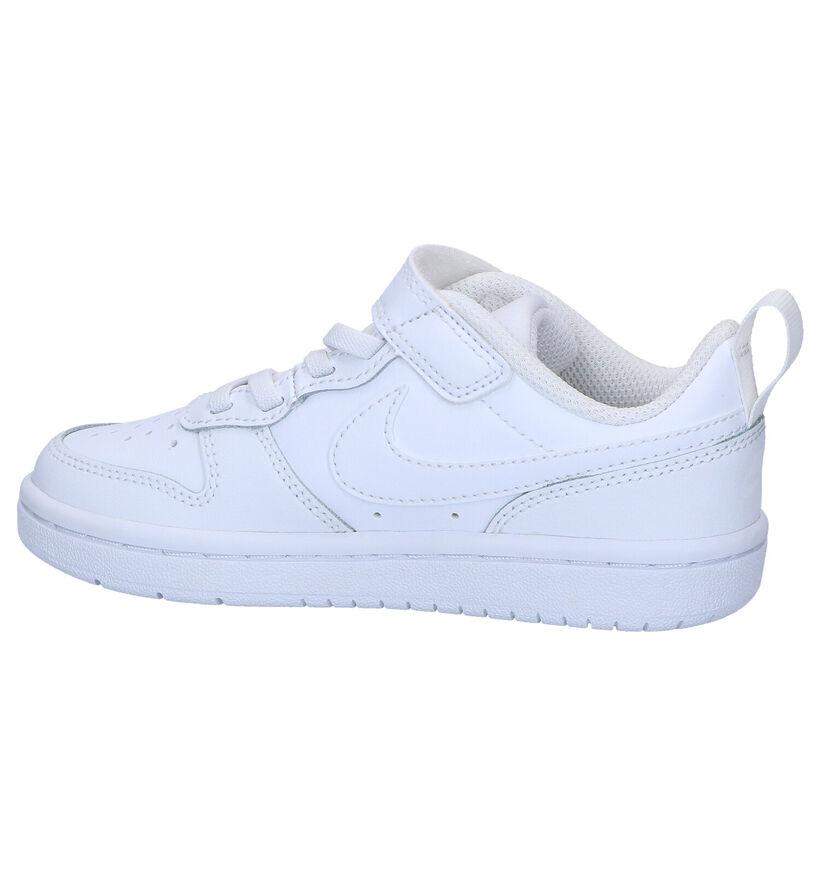 Nike Court Borough Low Baskets en Blanc en cuir (293604)