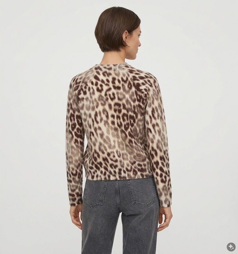 Guess Shaded Leopard Bruine/Beige Trui voor dames (381045)