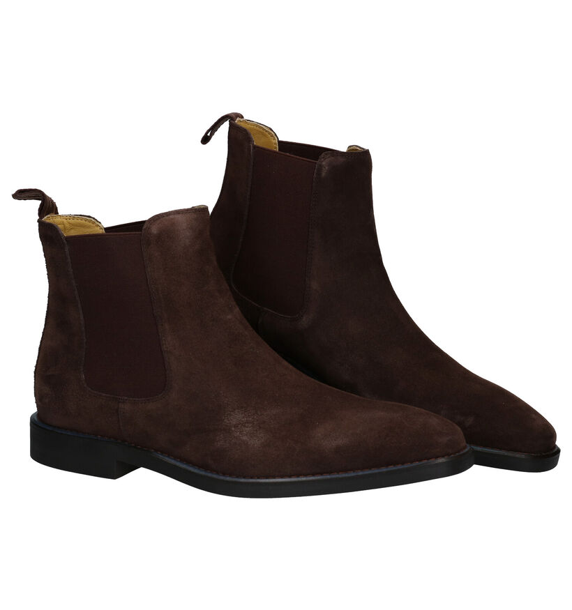 Steptronic Mayfair Bruine Chelsea Boots in nubuck (281382)