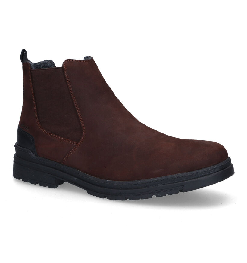 Rieker Bottines Chelsea en Brun foncé en nubuck (315591)