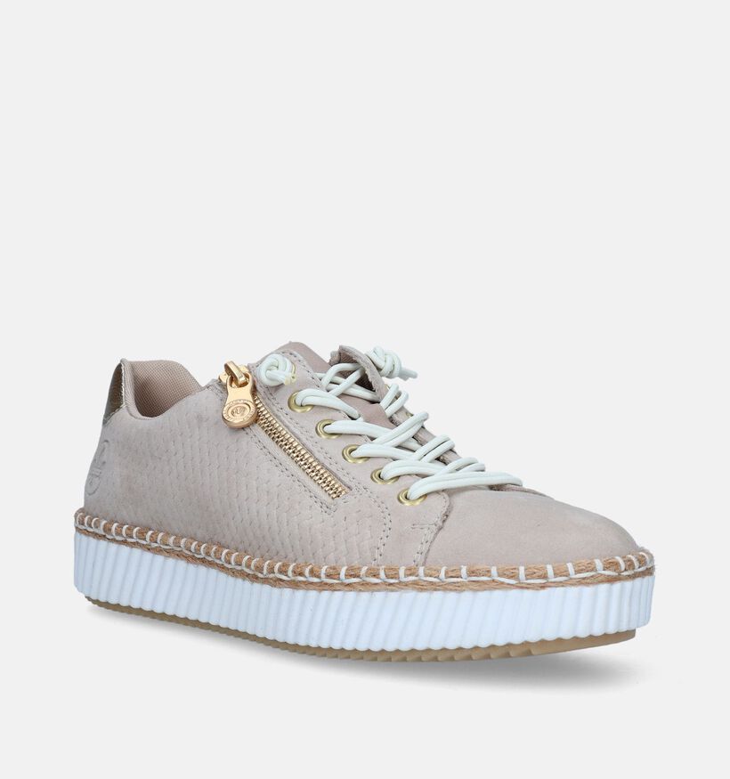 Rieker Beige Sneakers voor steunzolen voor dames (339093) - geschikt voor steunzolen