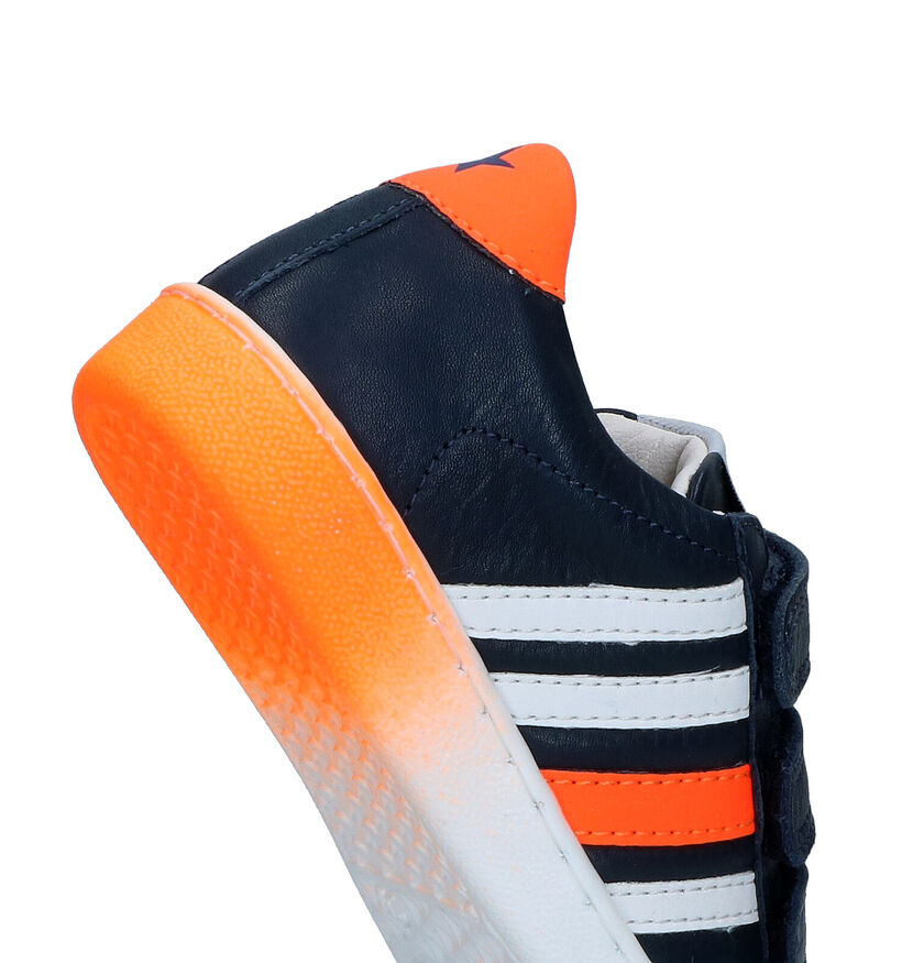 Little David Bobby Chaussures à velcro en Bleu pour garçons (323984) - pour semelles orthopédiques