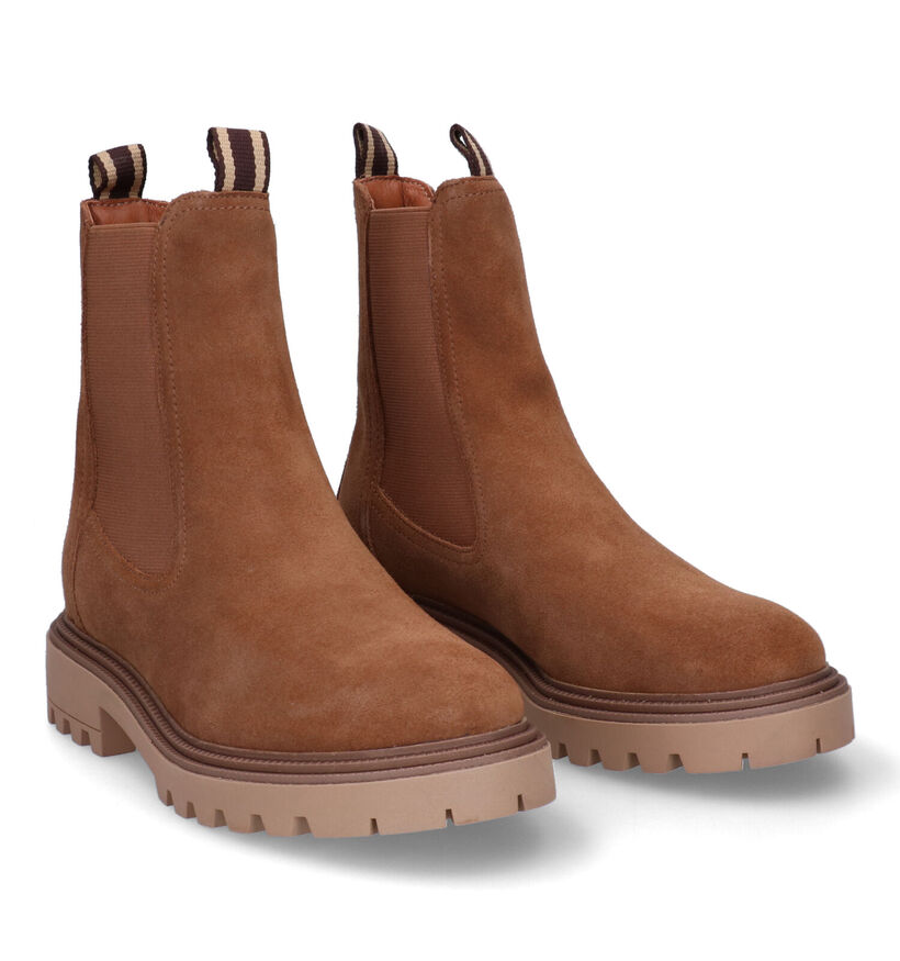 Hampton Bays Bottines Chelsea en Cognac en nubuck (295993)