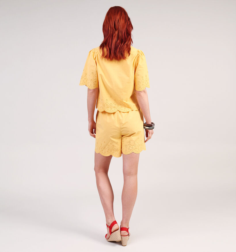 Pieces Talmina Blouse courte en Jaune pour femmes (357400)
