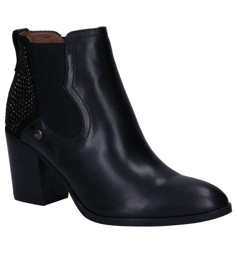 NeroGiardini Bottines à talons en Noir en cuir (283481)