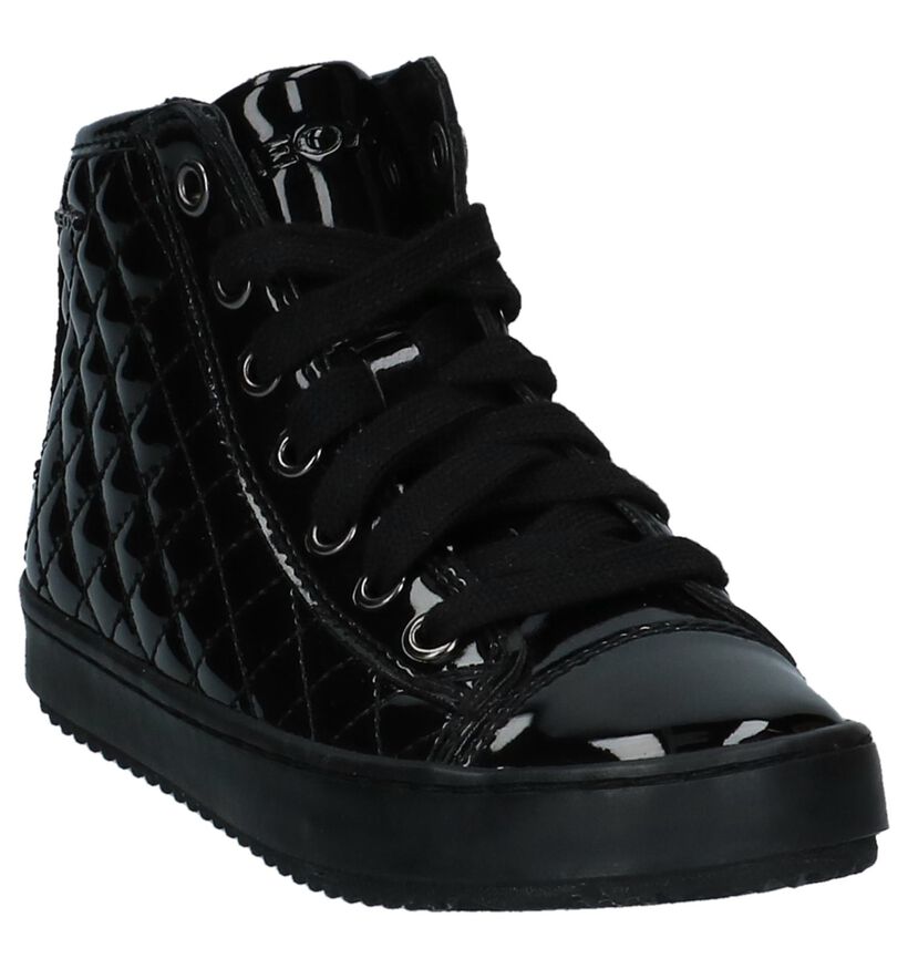 Geox Zwarte Hoge Geklede Sneakers in lakleer (223138)