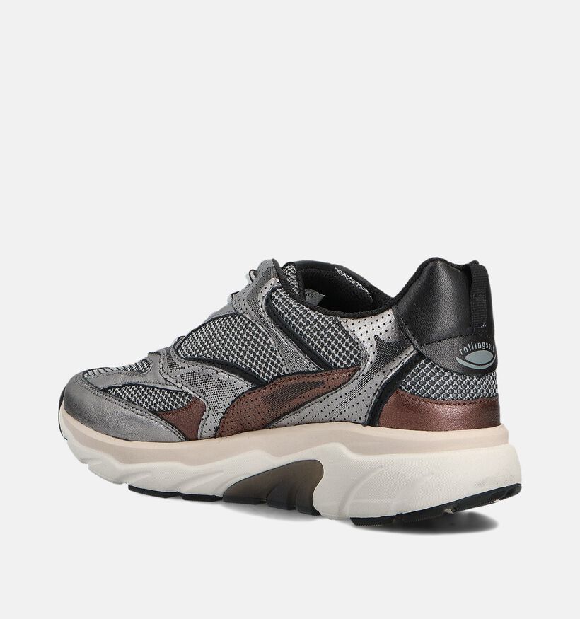 Gabor Rollingsoft Zilveren Sneakers voor dames (361600) - geschikt voor steunzolen