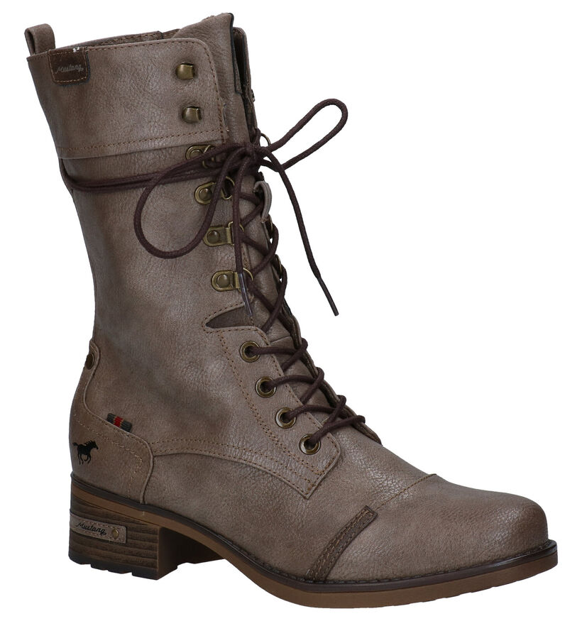 Mustang Bruine Bottines in kunstleer (294332)