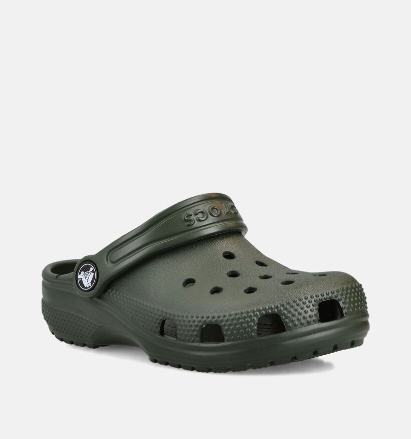 Crocs Classic Clog Nu-pieds en Vert pour filles, gar&ccedil;ons (371017)